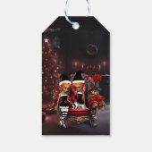 かわいい小さな暗い小妖精や小人。 ギフトタグ (裏面)