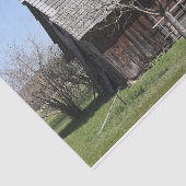 かわいい小さな木が下りキャビン走の横に立っている 薄葉紙 (詳細)