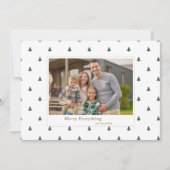 かわいい小さな木クリスマスホリデーズフォト シーズンカード (正面)