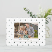 かわいい小さな木クリスマスホリデーズフォト シーズンカード (スタンド正面)