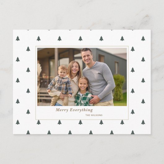 かわいい小さな木クリスマスホリデーズフォト シーズンポストカード (正面)