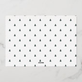 かわいい小さな木クリスマスホリデーズフォト 箔シーズンカード (裏面)