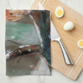 かわいい小さな東ブルーバードソングバード キッチンタオル (四つ折り)