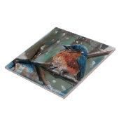 かわいい小さな東ブルーバードソングバード タイル (側面)