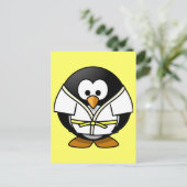 かわいい小さな柔道ペンギン ポストカード (スタンド正面)