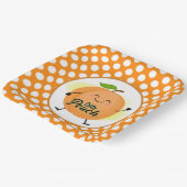 かわいい小さな桃の赤ちゃんシャワー  ペーパープレート