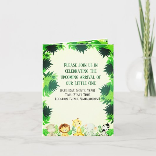 かわいい小さな森 招待状 (正面)