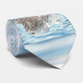 かわいい小さな水の色オッターナッピングブルーウォーター ネクタイ (ロール)