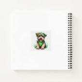 かわいい小さな水の色ヨークシャーテリア ノートブック (裏面)