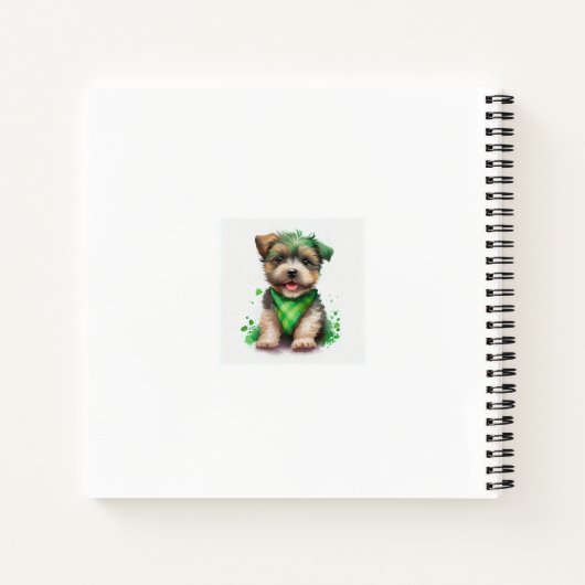 かわいい小さな水の色ヨークシャーテリア ノートブック (裏面)