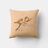 かわいい小さな水色の鳥の自然野生動物 クッション (裏面)