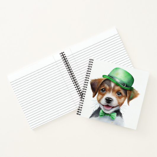 かわいい小さな水色ふわふわの子犬 ノートブック (内部)