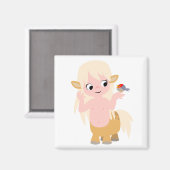 かわいい小さな漫画のセンターレスベビーTシャツ マグネット (正面/裏面)