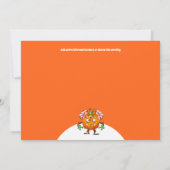 かわいい小さな漫画のモンスターズの子供のハローウィンパーティ 招待状 (裏面)