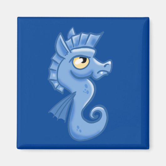 かわいい小さな漫画の乗馬。 マグネット (正面)