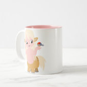 かわいい小さな漫画の検閲マグカップ ツートーンマグカップ (正面左)