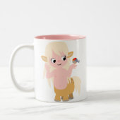 かわいい小さな漫画の検閲マグカップ ツートーンマグカップ (左)