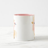 かわいい小さな漫画の検閲マグカップ ツートーンマグカップ (中央)