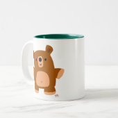 かわいい小さな漫画クマのマグカップ ツートーンマグカップ (正面左)