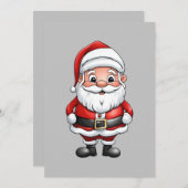 かわいい小さな漫画サンタ シーズンカード (正面/裏面)