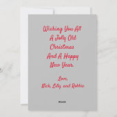 かわいい小さな漫画サンタ シーズンカード (裏面)