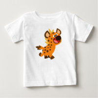 かわいい小さな漫画ハイエナベビーTシャツ
