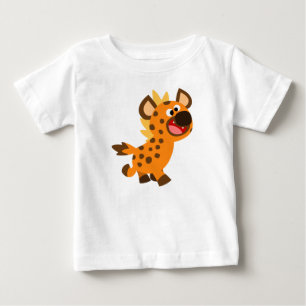 かわいい小さな漫画ハイエナベビーTシャツ ベビーTシャツ