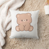 かわいい小さな熊 クッション (ブランケット)