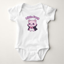 かわいい小さな牙のベビーボディスーツ