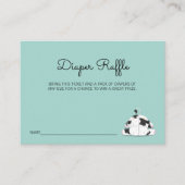 かわいい小さな牛の赤ちゃんシャワーおむつラッフルチケット エンクロージャーカード (正面)