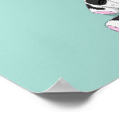 かわいい小さな牛の赤ちゃんシャワー歓迎サイン ポスター (角)