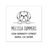 かわいい小さな犬のシーズー(犬)Tzuアドレス セルフインキングスタンプ (デザイン)