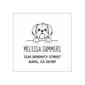 かわいい小さな犬のシーズー（犬）Tzuアドレス ラバースタンプ (インプリント)