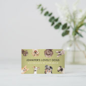 かわいい小さな犬のペットシッター 名刺 (スタンド正面)