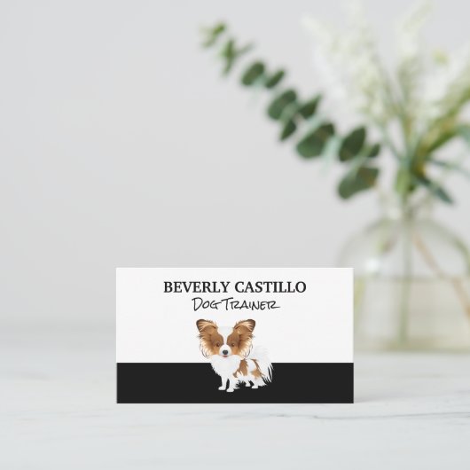 かわいい小さな犬 名刺 (スタンド正面)