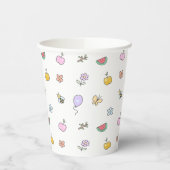 かわいい小さな生き物 – 子供の誕生日 紙コップ (左)