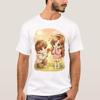 かわいい小さな男の子と女の子 - かわいい子供たちのデザイン ❤️ Tシャツ