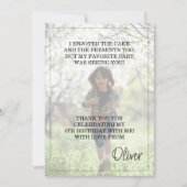 かわいい小さな男の子の写真の誕生日サンキューカード サンキューカード (正面)