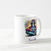 かわいい小さな男の子の遊10代の若者のビデオゲーム コーヒーマグカップ (正面右)