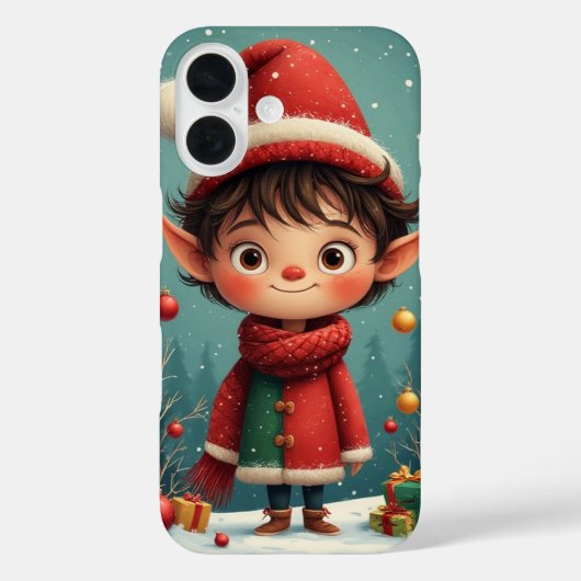かわいい小さな男の子エルフのiPhone/iPadケース Case-Mate iPhoneケース (裏面)