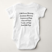 かわいい小さな男の子 ベビーボディスーツ (裏面)