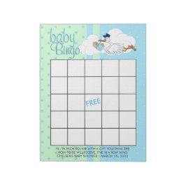 かわいい小さな男の赤ちゃんでコウノトリ – Bingo ノートパッド