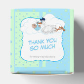 かわいい小さな男の赤ちゃんのコウノトリ フェイバーボックス (上部)