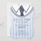 かわいい小さな男の赤ちゃんシャワー 招待状 (正面)