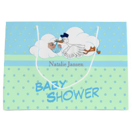 かわいい小さな男の赤ちゃん ラージペーパーバッグ