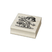 かわいい小さな男の遊子のディスクゴルフ ラバースタンプ (スタンプ)