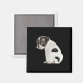 かわいい小さな眠い子犬の顔のための動物愛好家 マグネット (正面/裏面)