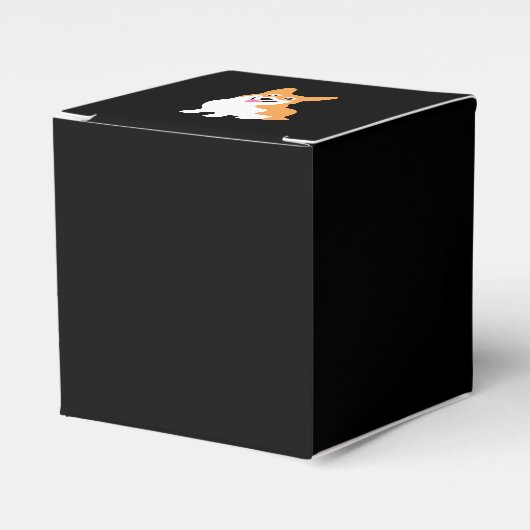 かわいい小さな笑顔のコーギパピー フェイバーボックス (正面サイド)