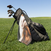 かわいい小さな納屋フクロウ ゴルフタオル (グリーン)