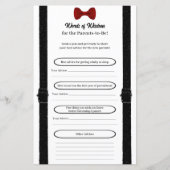 かわいい小さな紳士ベビーシャワーおもしろいアドバイスカード (正面)